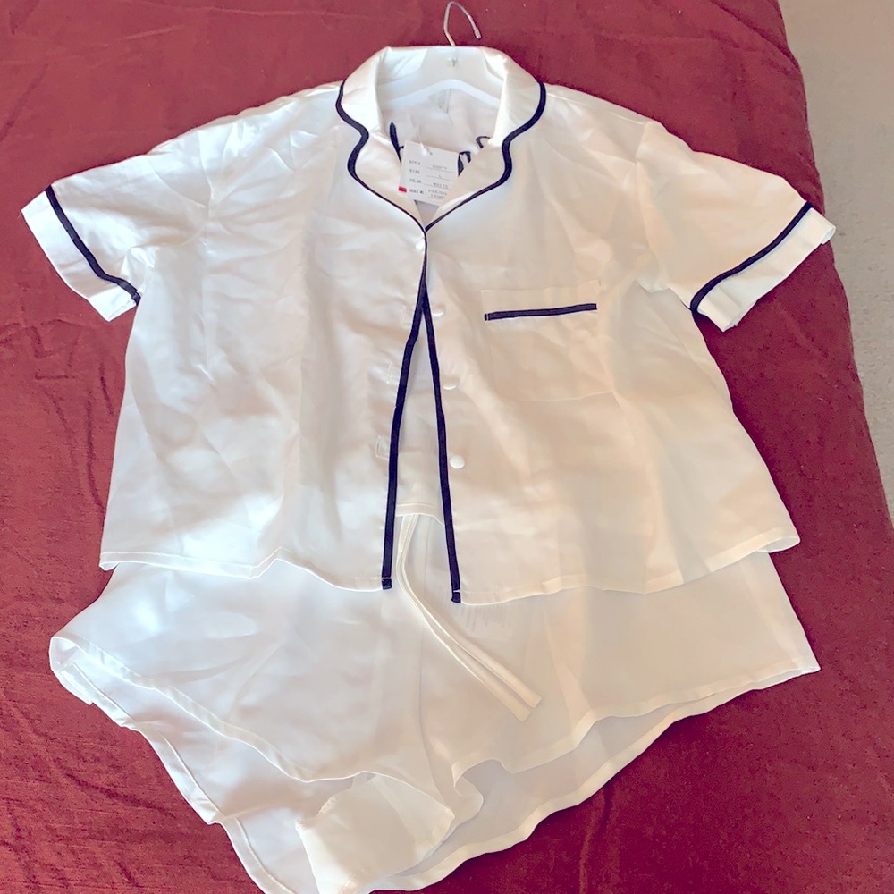 Bride Satin Pajama Short- Sleeve and Short Set